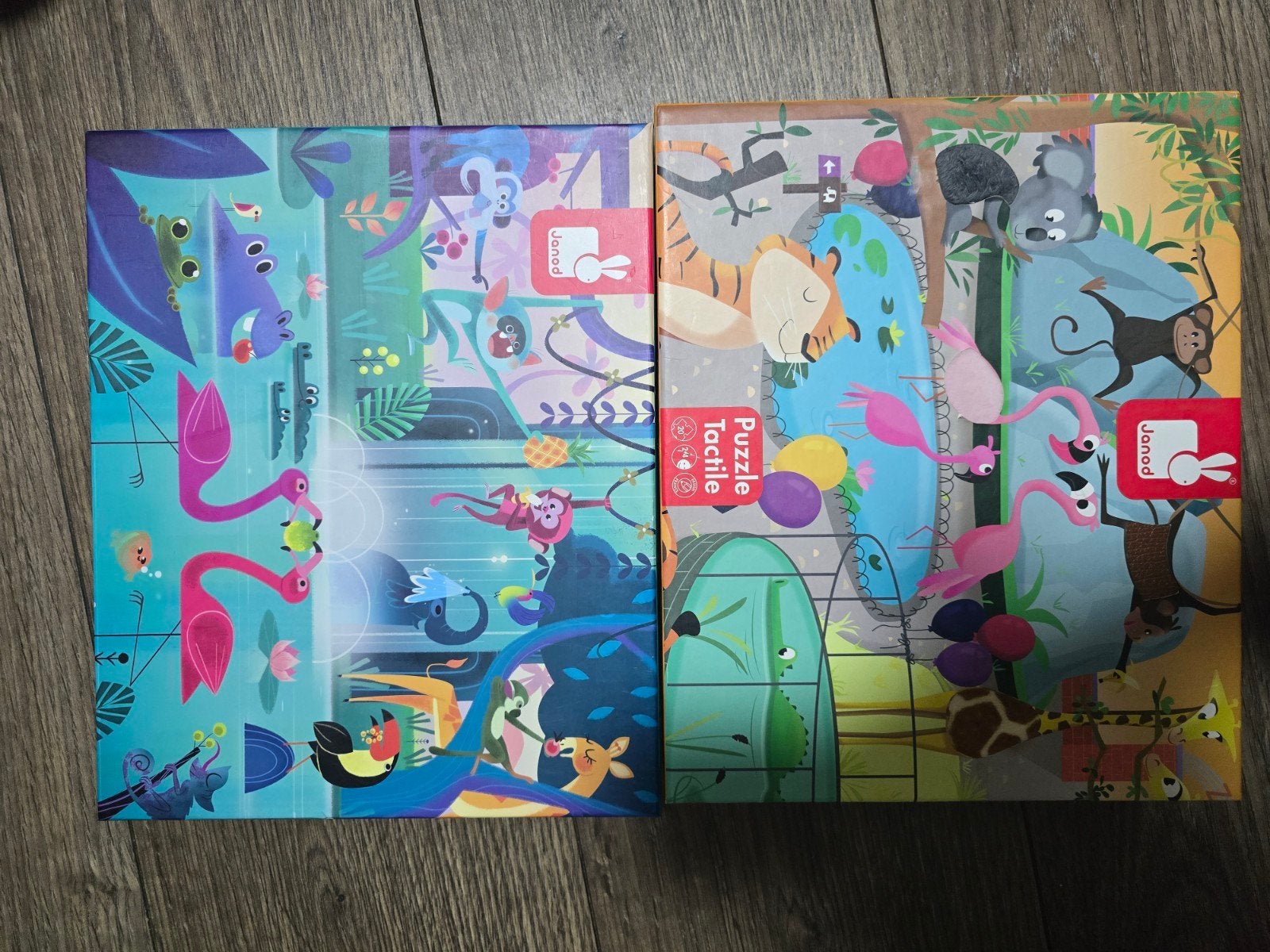 Janod  Dieren Puzzels  voelbaar en flapjes, Ophalen of Verzenden, Zo goed als nieuw