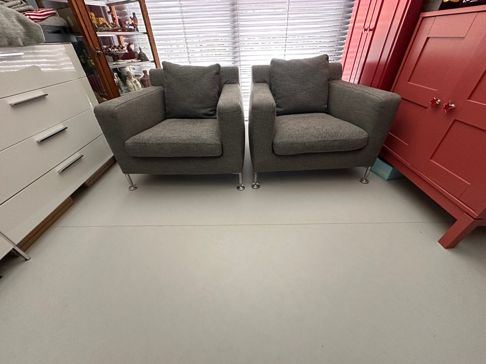 B&B Italia Harry fautieuls, Ophalen, Gebruikt, 75 tot 100 cm, Modern klassiek design