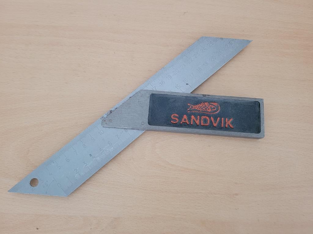 Sandvik winkelhaak - meetgereedschap, Sandvik AB, Box 510, SE-101 30 Stockholm, Zweden, Gebruikt, Ophalen of Verzenden, Sandvik