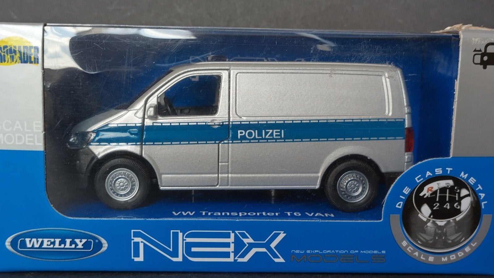 Volkswagen VW Transporter T6 Polizei 1:36 Welly Pol, Auto, Verzenden, ., Nieuw