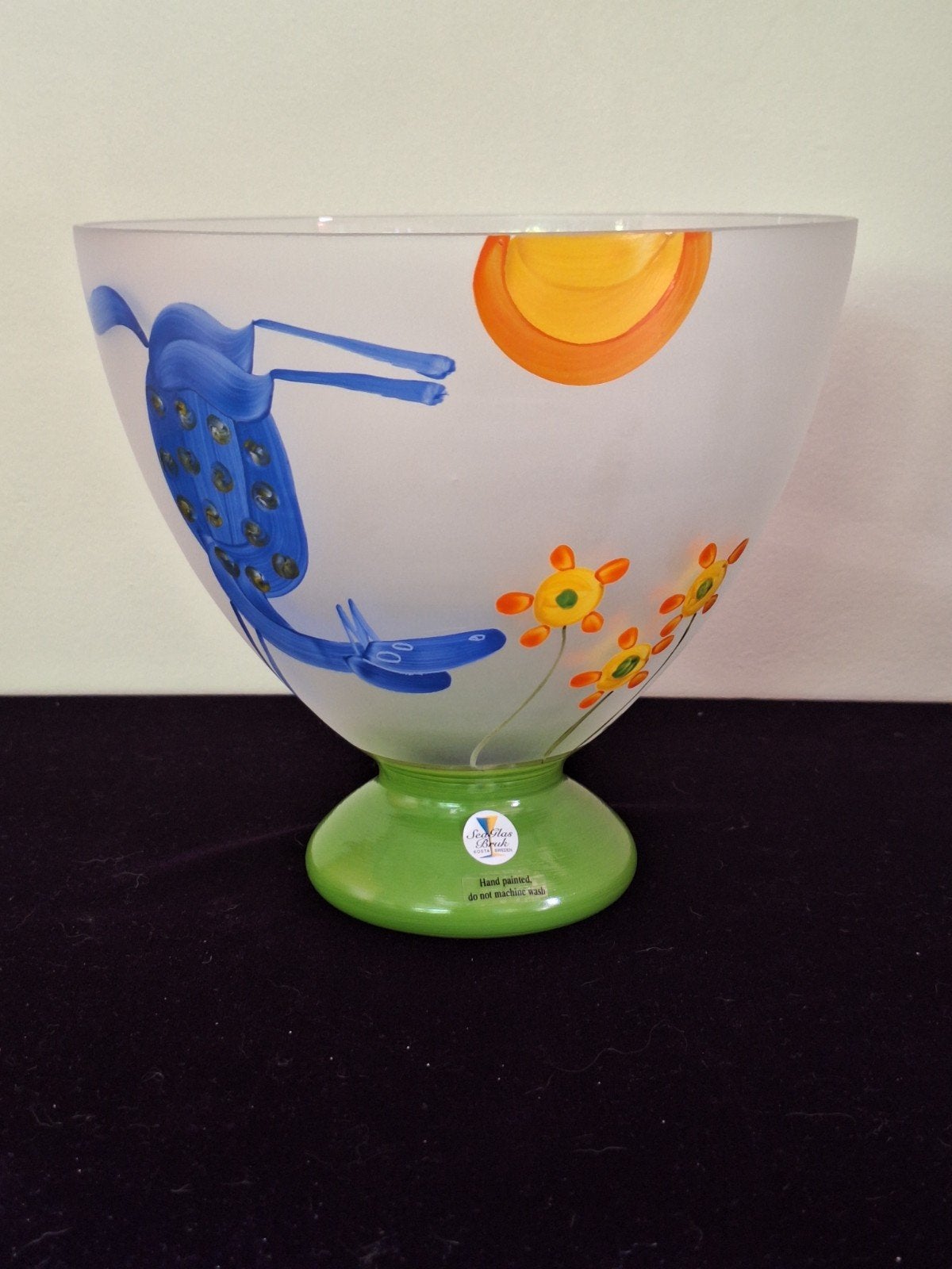 Lena Engman- Sea Glasbruk- glazen vaas- jaren 70/80, Antiek en Kunst, Kunst | Designobjecten, Ophalen of Verzenden