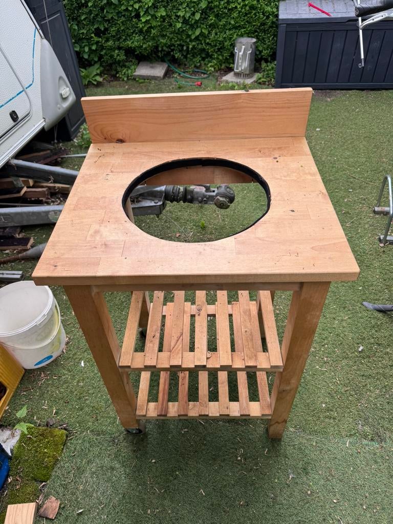 Tafel voor kamado, Ophalen, Zo goed als nieuw, Houtskool