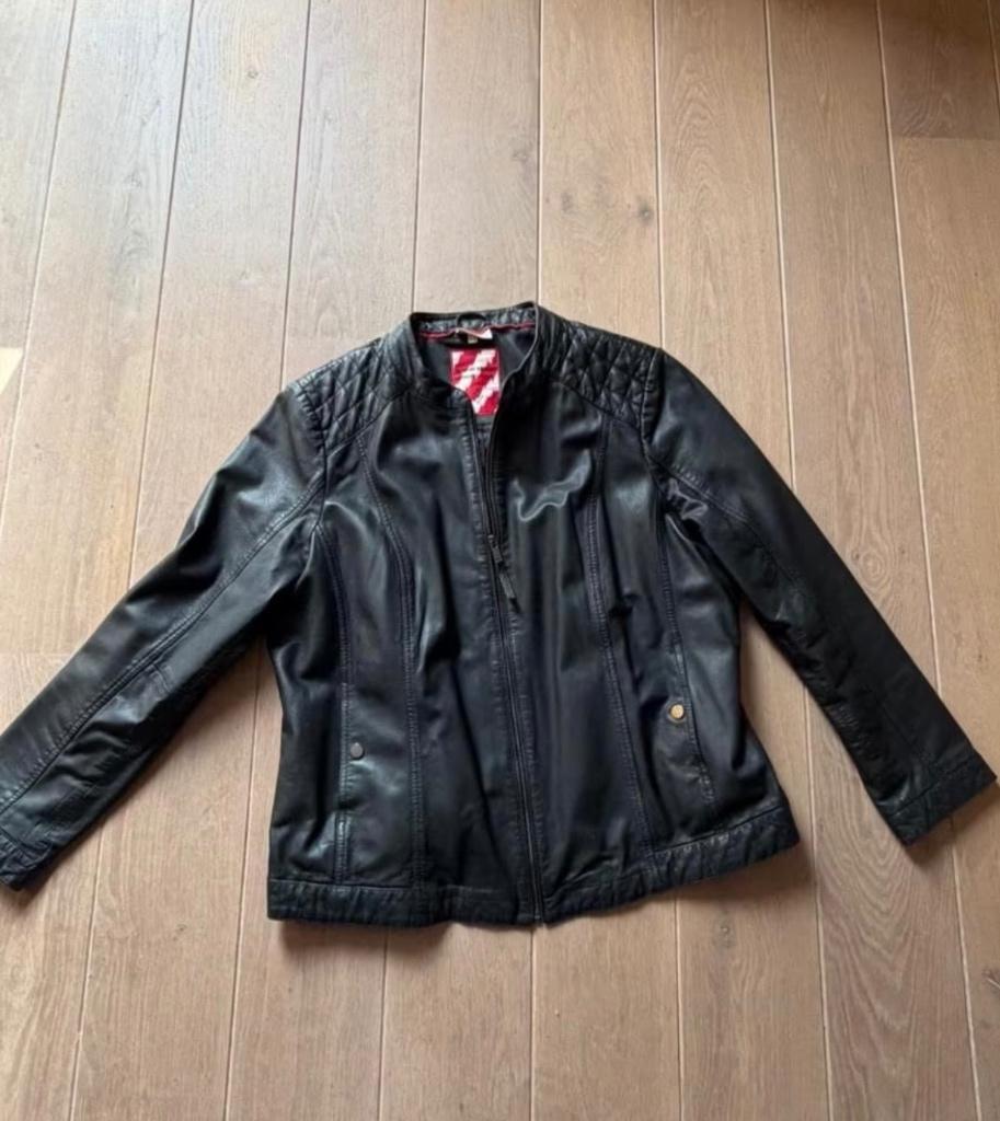 Echte leren jas!, Ophalen, Zwart, Zo goed als nieuw, Maat 46/48 (XL) of groter