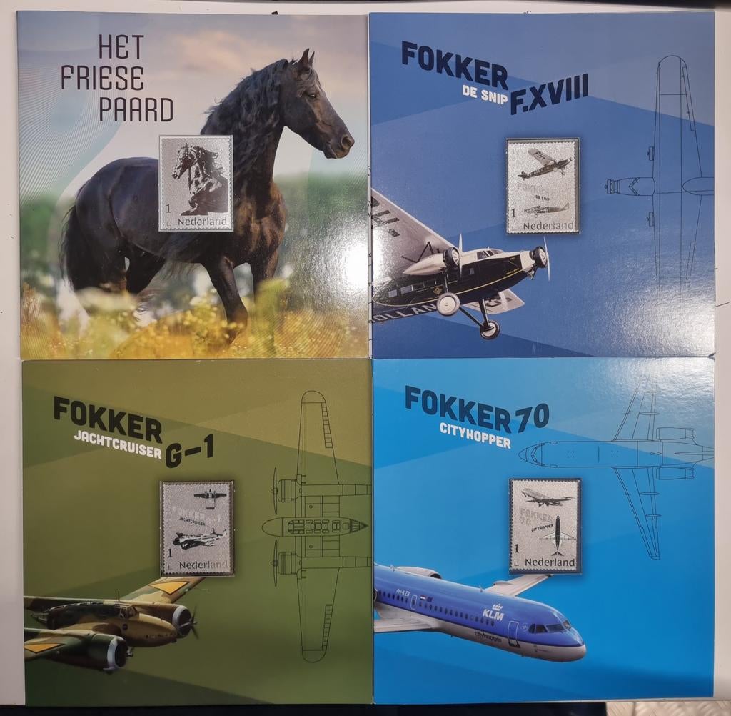 4 Zilveren Postzegels Collect Club PostNL, Verzenden, Nieuw, Overige typen