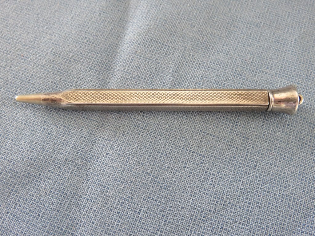 Antiek etui potloodje in zilver - ca. 1900, Ophalen of Verzenden, Zilver