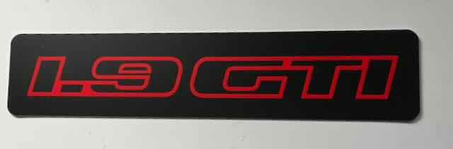 PEUGEOT GTI kentekenplaat kunststof 52x11 cm, Ophalen of Verzenden, Zo goed als nieuw, Auto's