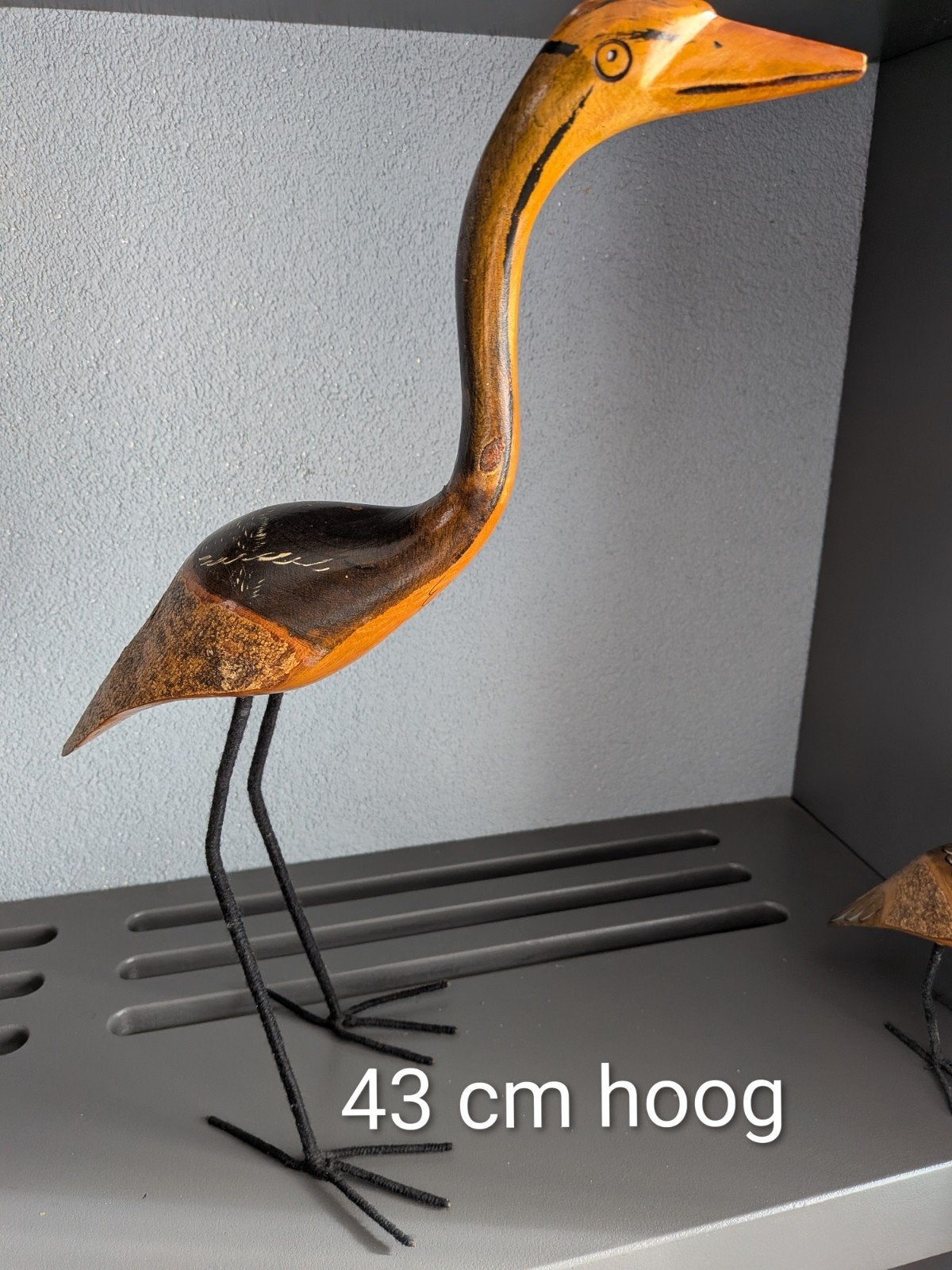 retro houtsnijwerk vogels, Antiek en Kunst, Houtsnijwerk, Ophalen of Verzenden, Hout, Meerkleurig