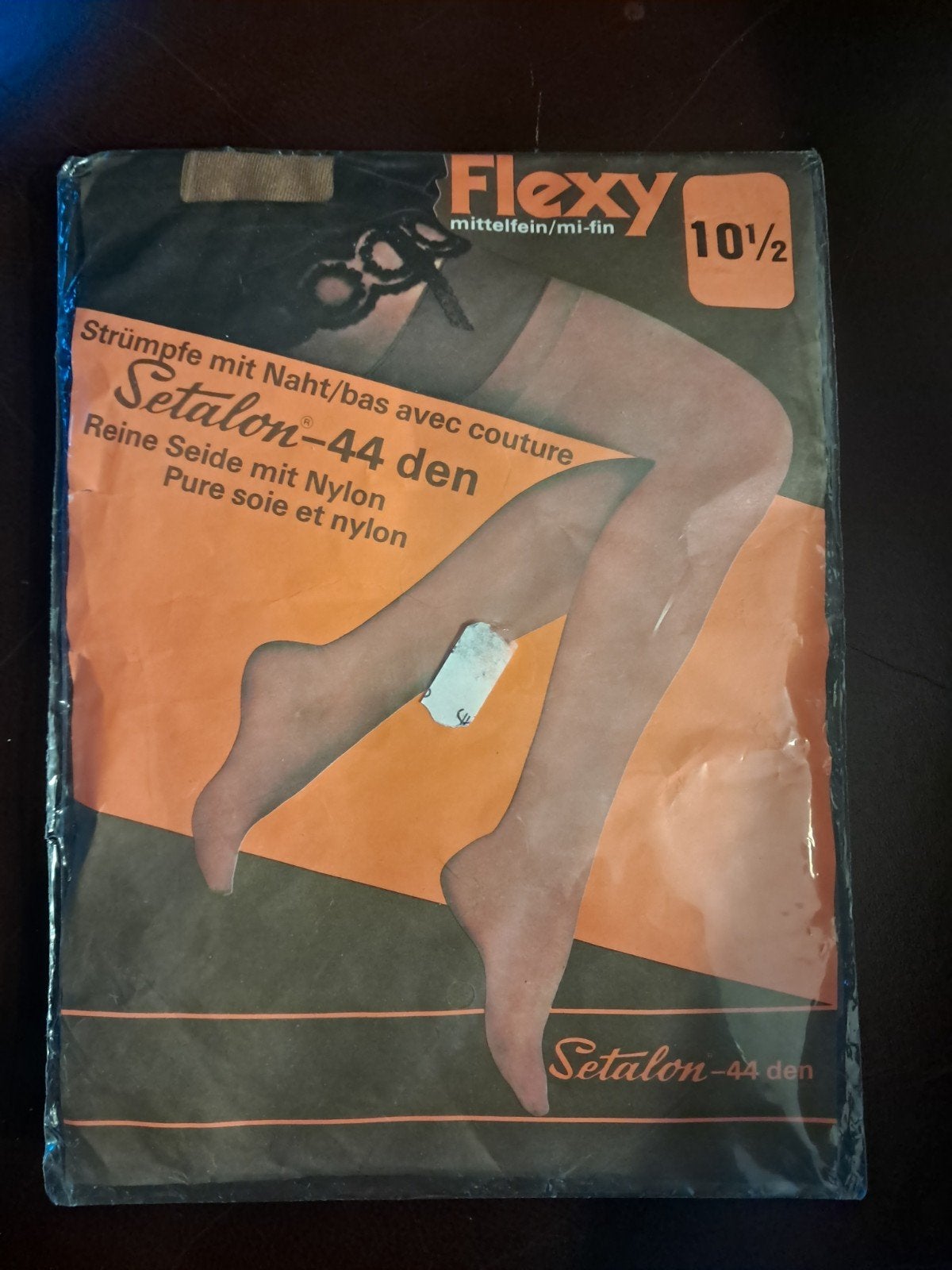Flexy Setalon-44 den kousen met naad, Bruin, Flexy, Nieuw, Overige maten