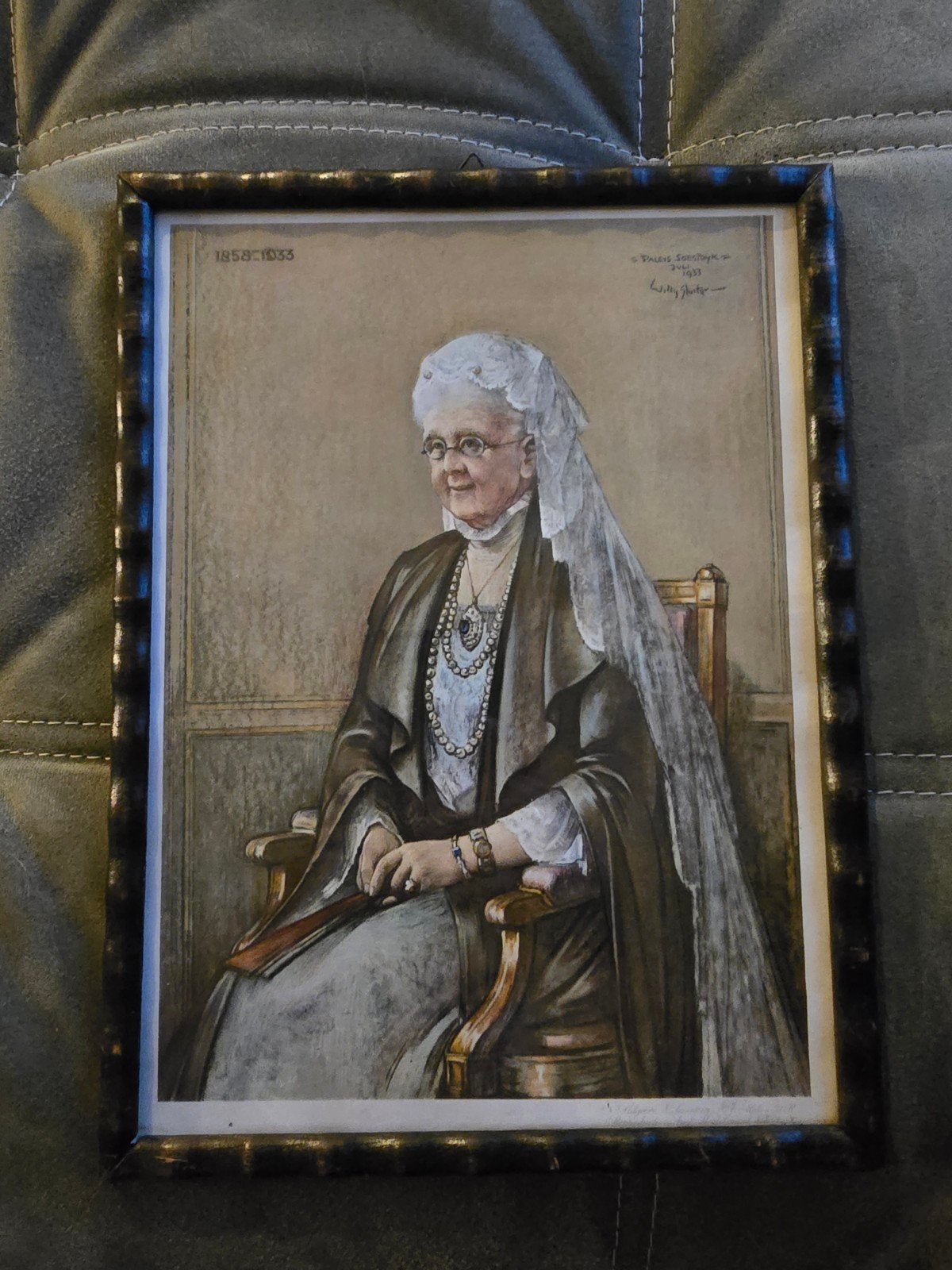 Willy Sluiter - Paleis Soestdijk 1933 - Koningin Emma, Antiek en Kunst, Ophalen of Verzenden