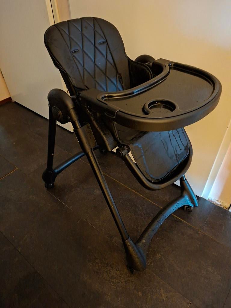 Bebies First kinderstoel - Zwart, Ophalen of Verzenden, Gebruikt, Meegroeistoel, Afneembaar eetblad