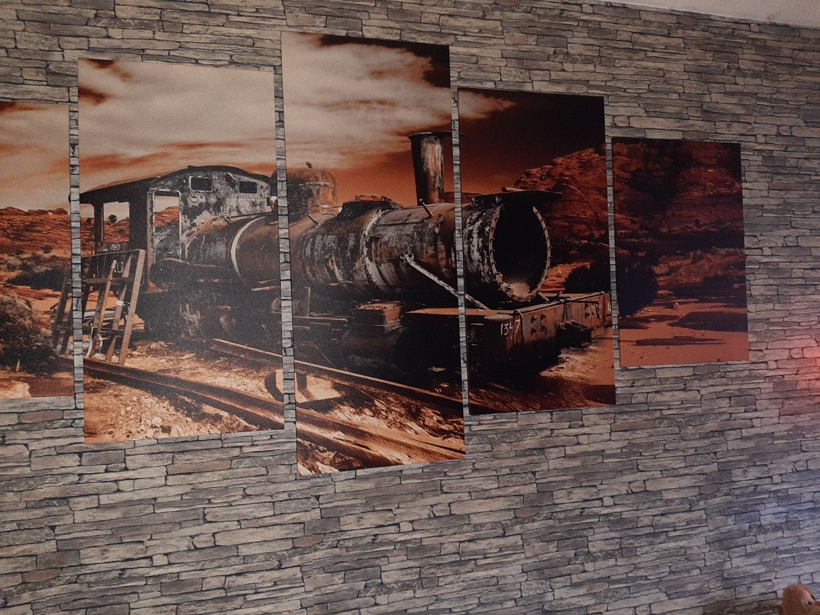 Trein schilderij, Ophalen
