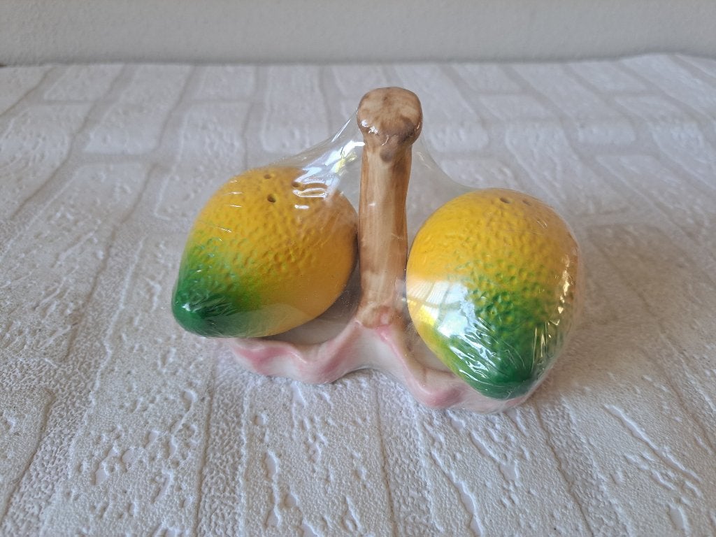 Peper en zoutstel citroenen porselein, Ophalen of Verzenden