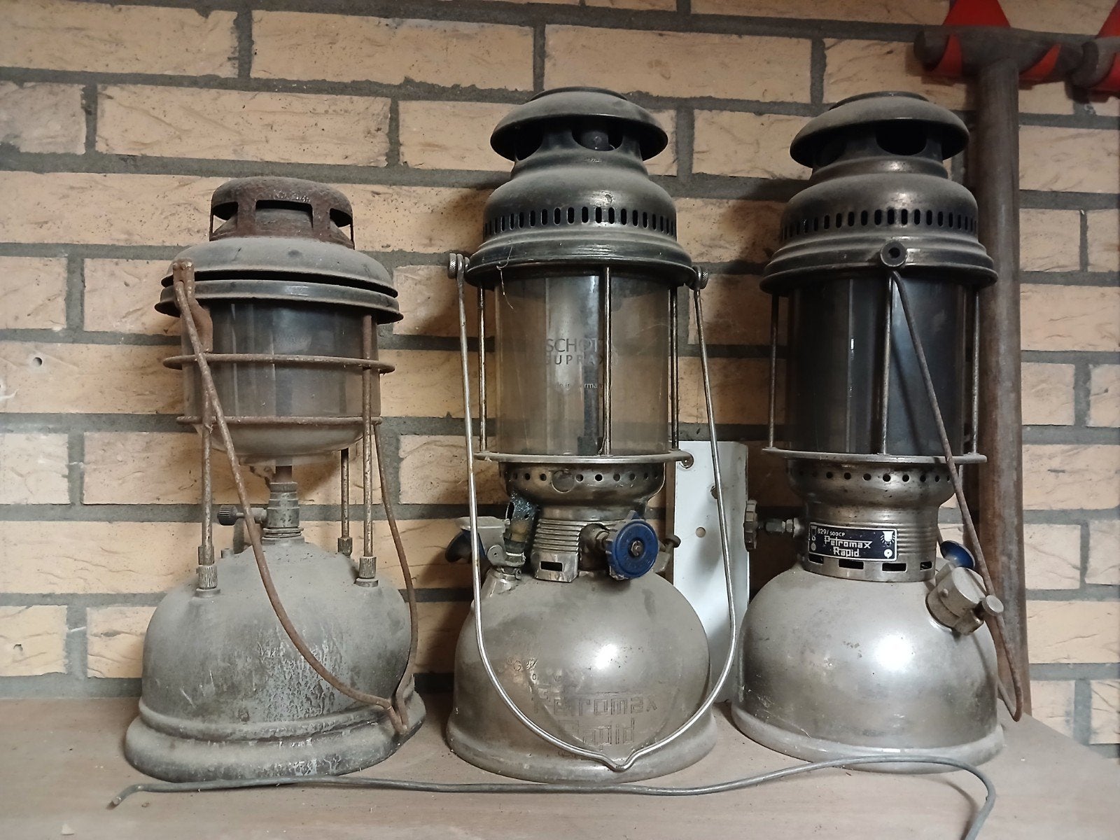 Vintage Petromax en Tilley Petroleumlampen - Set van 3, Ophalen