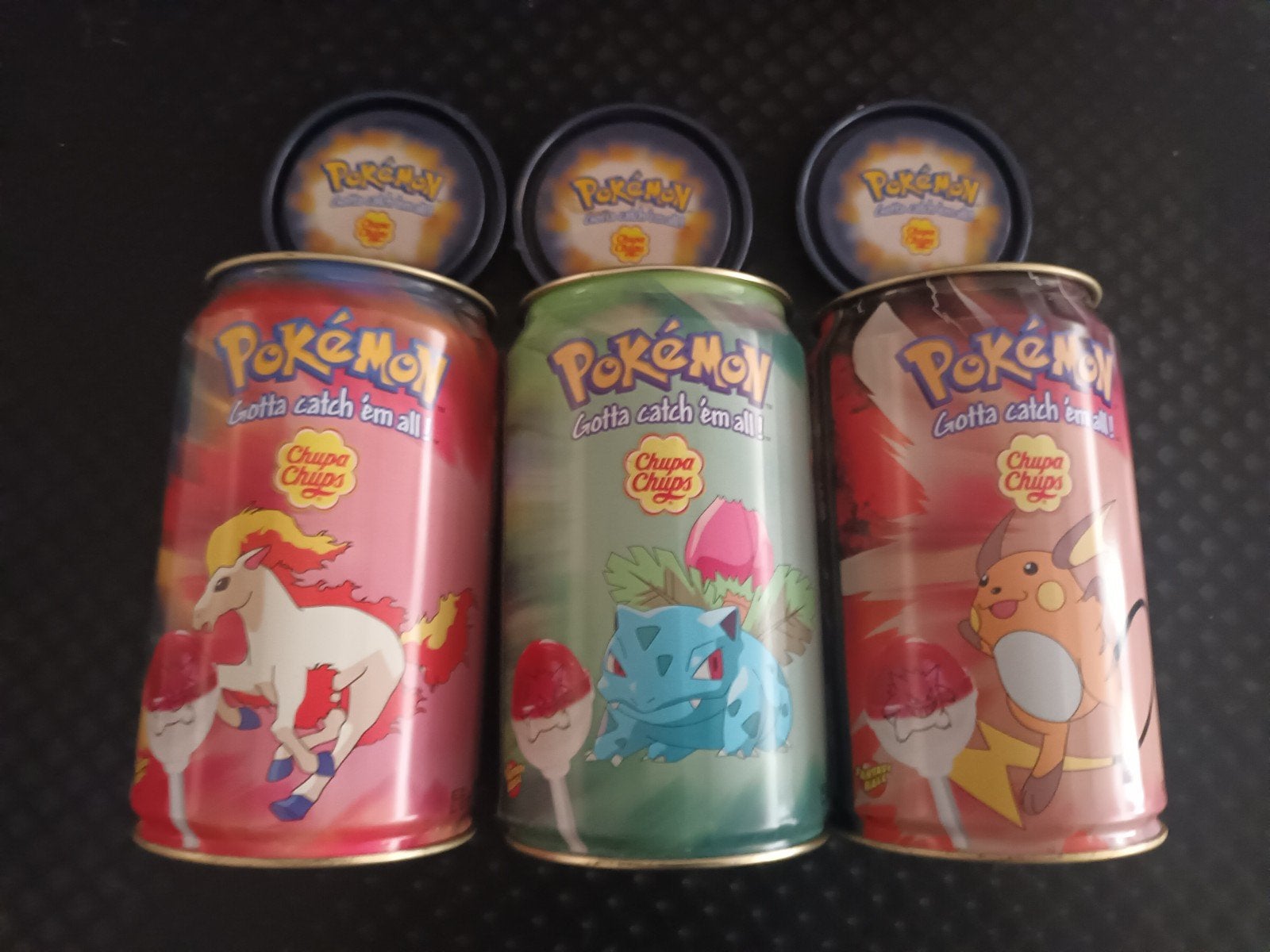 3 blikken Pokemon Chupa Chups 2001-2002, Verzenden, Overige