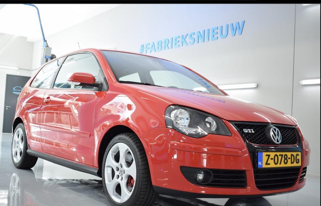 Volkswagen Polo 1.8 Turbo 150pk 2006 Fabrieksnieuw uniek!, 1139 kg, Zwart, 4 cilinders, 610 kg