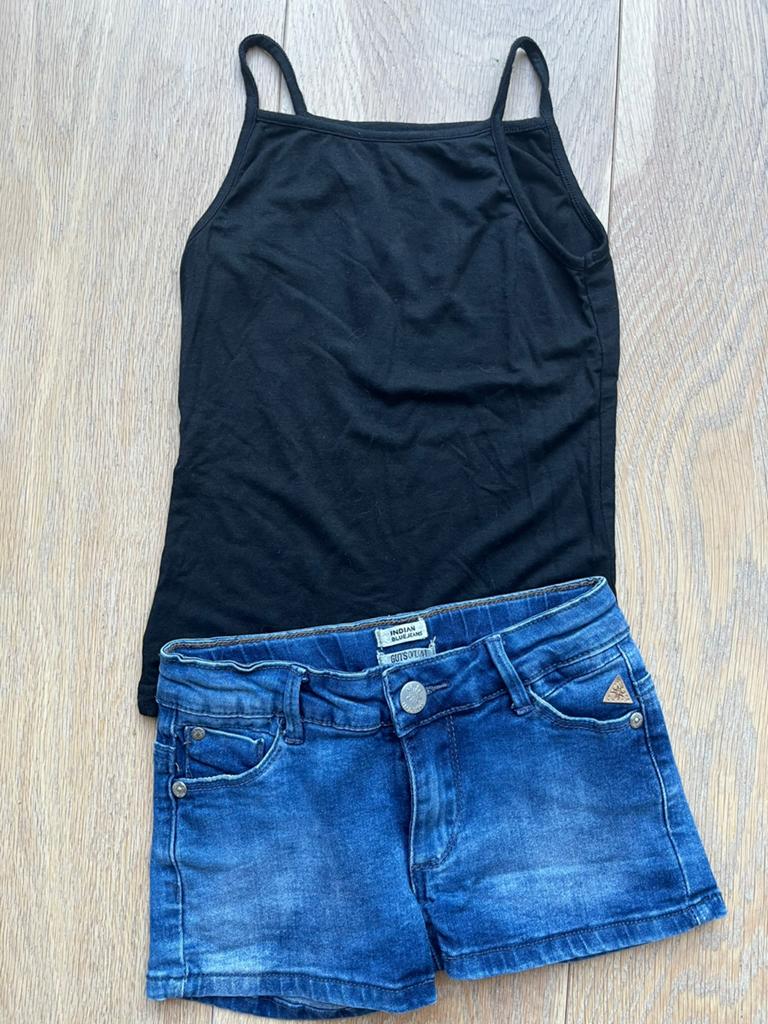Set denim short met top Indian Blue Jeans mt 116 NIEUW!, Kinderen en Baby's, Kinderkleding | Maat 116, Ophalen of Verzenden, Nieuw