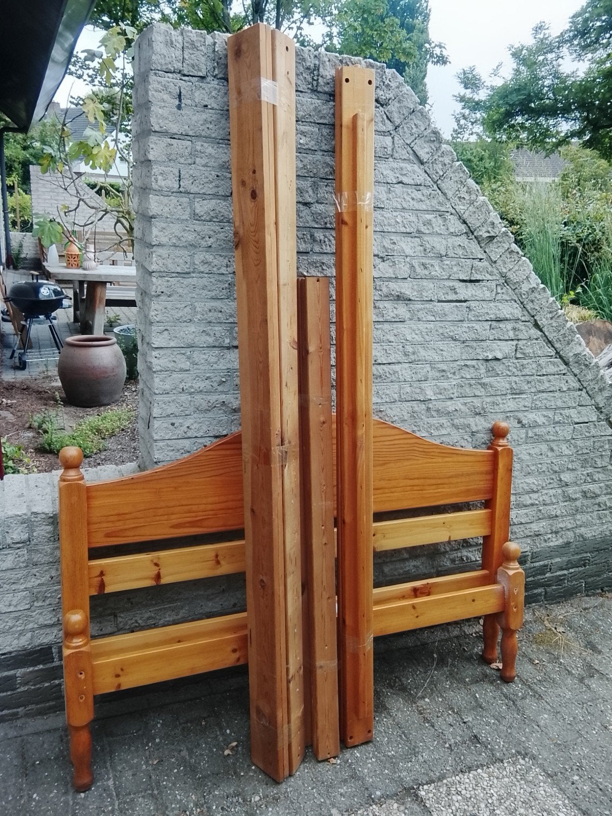 tweepersoonsbed gratis, Ophalen, Gebruikt, Tweepersoons, 140 cm