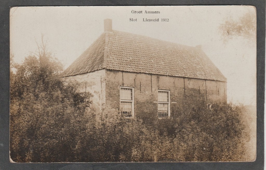 groot ammers  slot  gezicht op het slot fotokaart, Verzenden, 1920 tot 1940, Ongelopen, Zuid-Holland