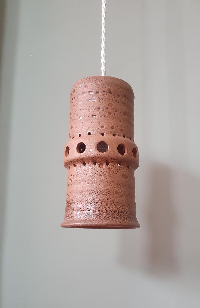 Vintage Fat Lava Keramieke Hanglamp, Ophalen of Verzenden, Zo goed als nieuw, 75 cm of meer, Fat lava, 70s, 80s, retro, vintage