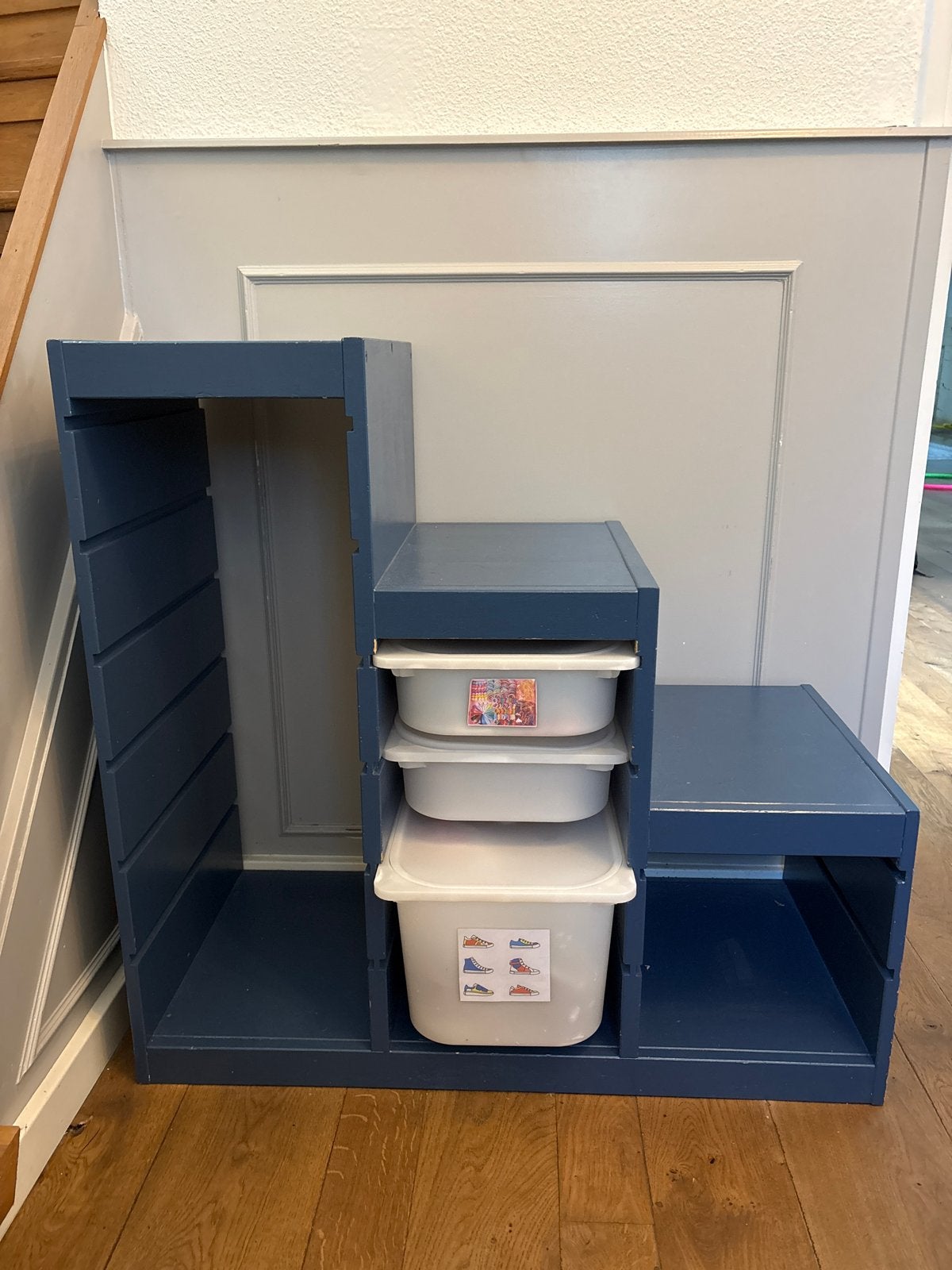 Ikea Trofast kast - Donkerblauw (exclusief bakken), Ophalen, Gebruikt