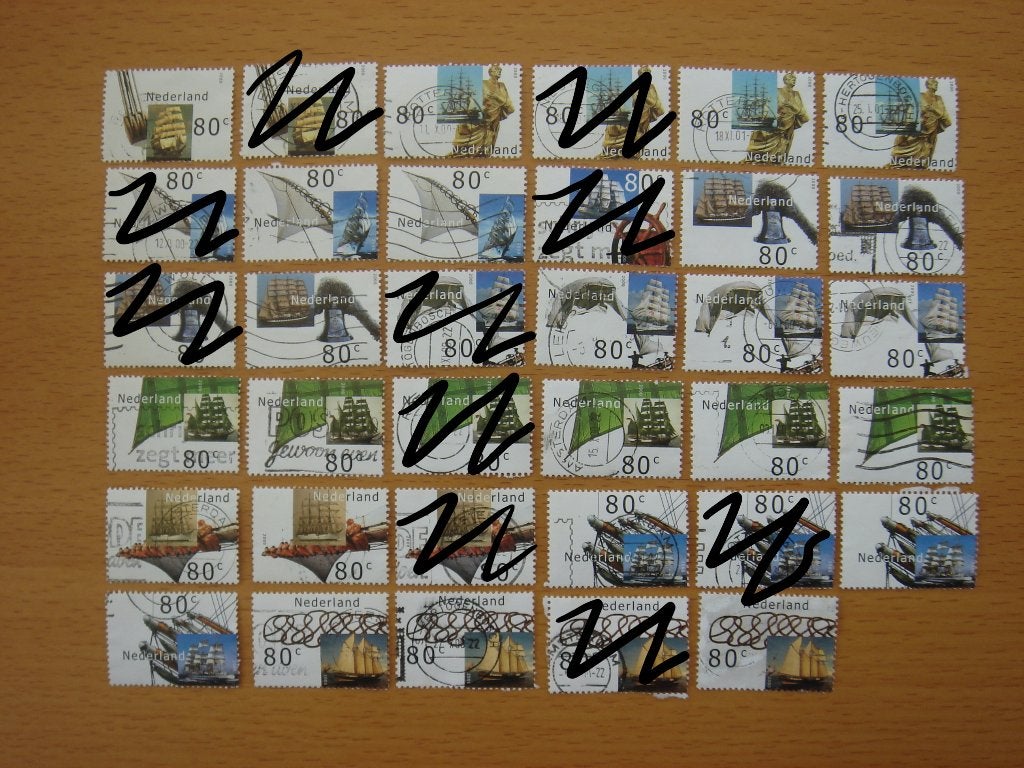Sail 2000 25x   NVPH 1909 tm 1918, Postzegels en Munten, Ophalen of Verzenden, Na 1940, Gestempeld