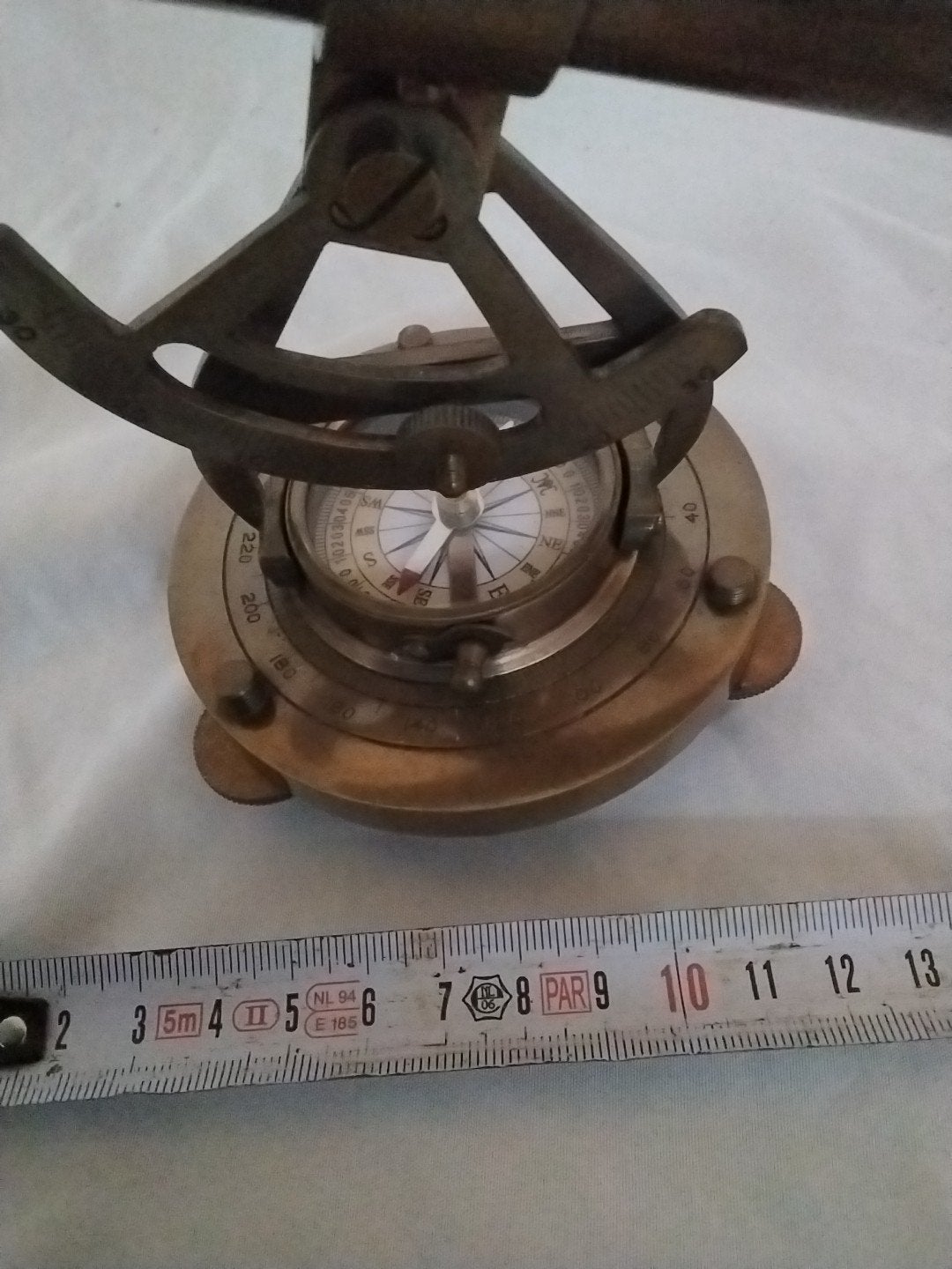 Antieke messing telescoop met kompas, Ophalen of Verzenden