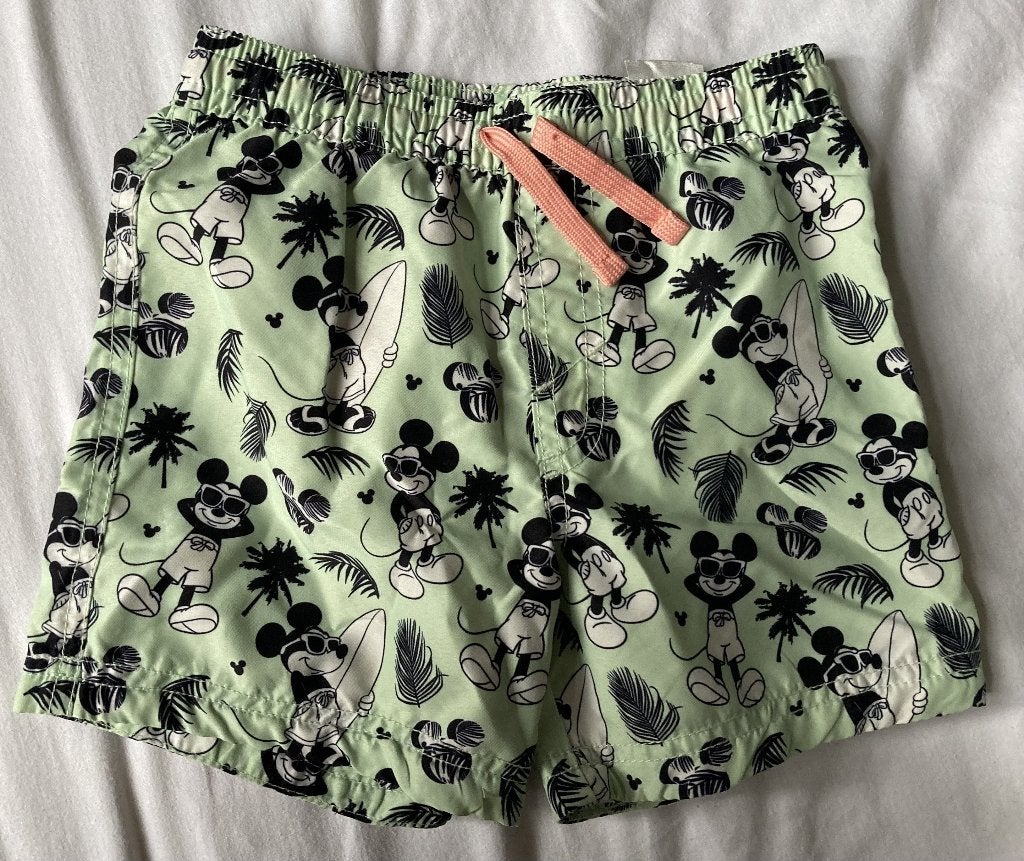 HM zwemshort maat 86/92 mickey mouse, Kinderen en Baby's, Babykleding | Baby-zwemkleding, Verzenden, H&M, Zo goed als nieuw, Zwembroek