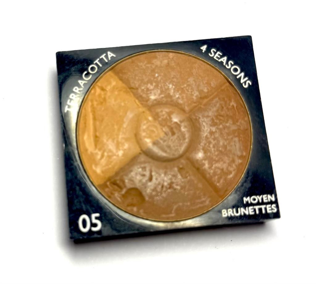 Guerlain terracotta 4 seasons bronzing powder 05 moyen, Ophalen, Zo goed als nieuw, Bruin, Gehele gezicht