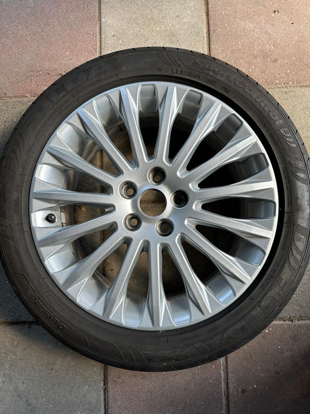 Originele Ford lichtmetalen velgen, 17 inch, 15 spaaks, Auto-onderdelen, Banden en Velgen, Ophalen, 215 mm, Velg(en), 17 inch