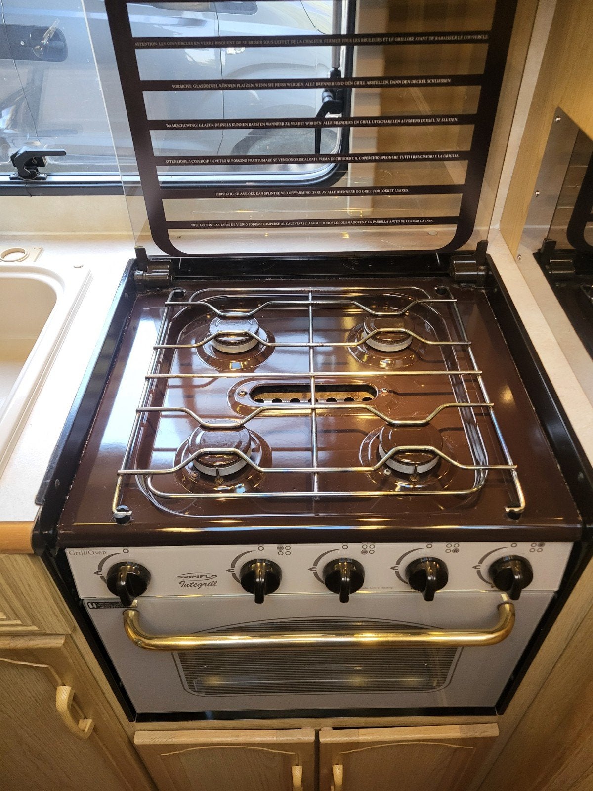 Caravan Gasfornuis met Oven, Ophalen, Gebruikt, Minder dan 85 cm, Grill