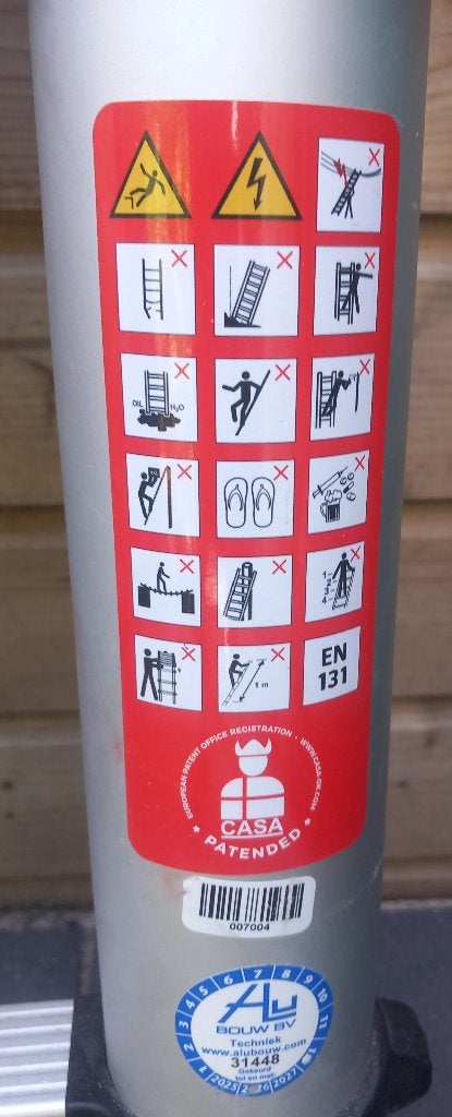 Telescoop ladder, Ophalen of Verzenden, Zo goed als nieuw, Ladder, 4 meter of meer
