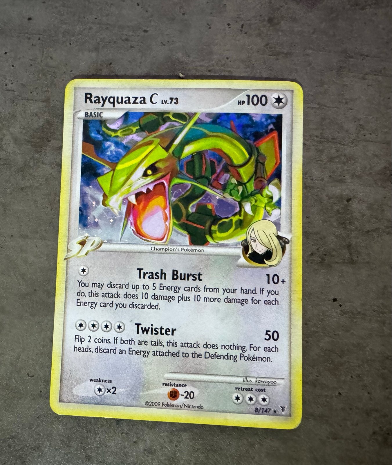 Pokémon Kaart Rayquaza C LV.73 - Zeldzaam, Ophalen of Verzenden, Gebruikt, Losse kaart