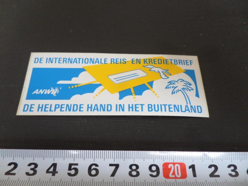 sticker ANWB De helpende hand in het buitenland Reis- en kr*, Ophalen, Zo goed als nieuw
