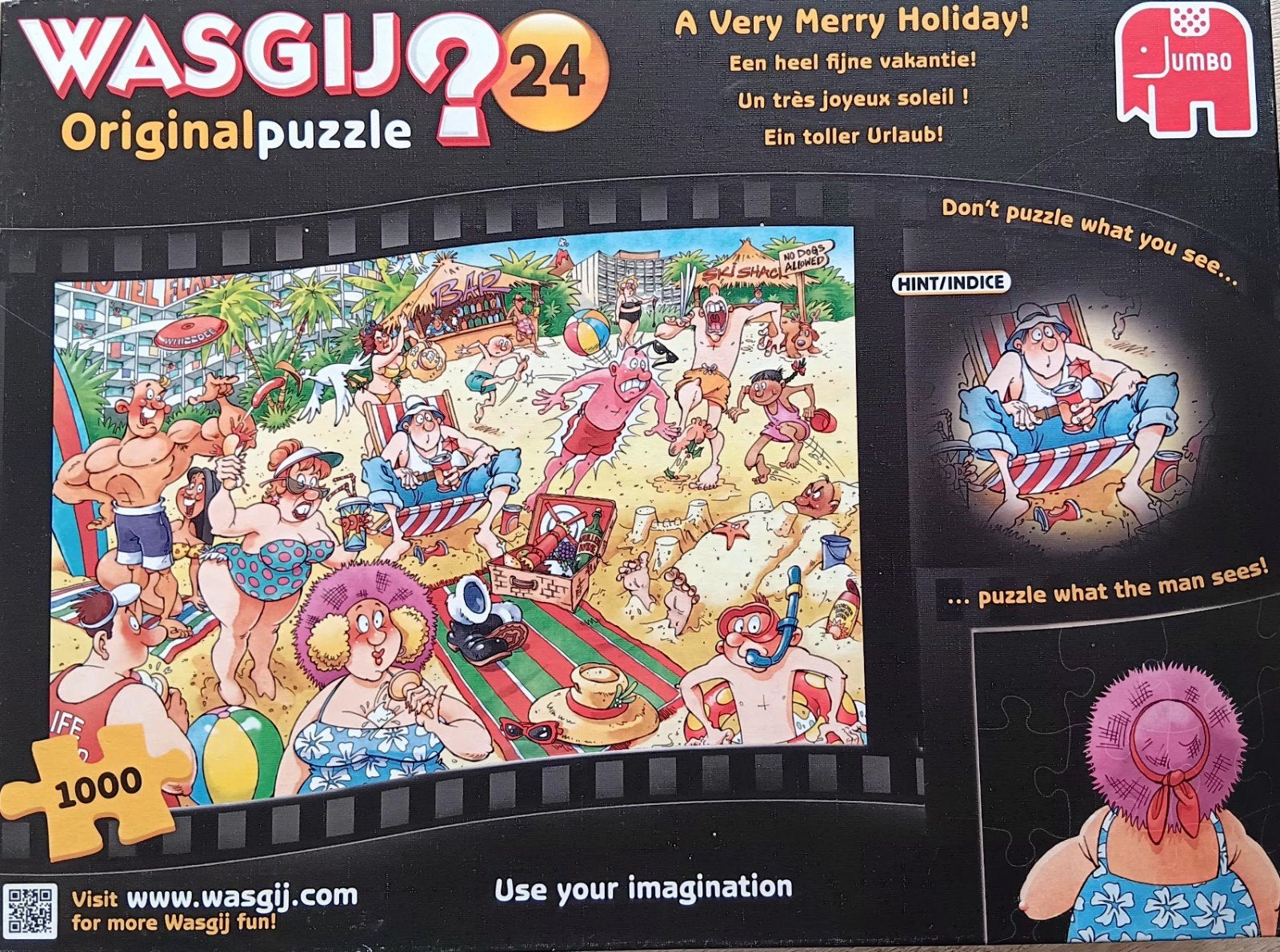 Wasgij puzzel 1000 stukjes. Original 24, Hobby en Vrije tijd, Denksport en Puzzels, Ophalen of Verzenden, 500 t/m 1500 stukjes