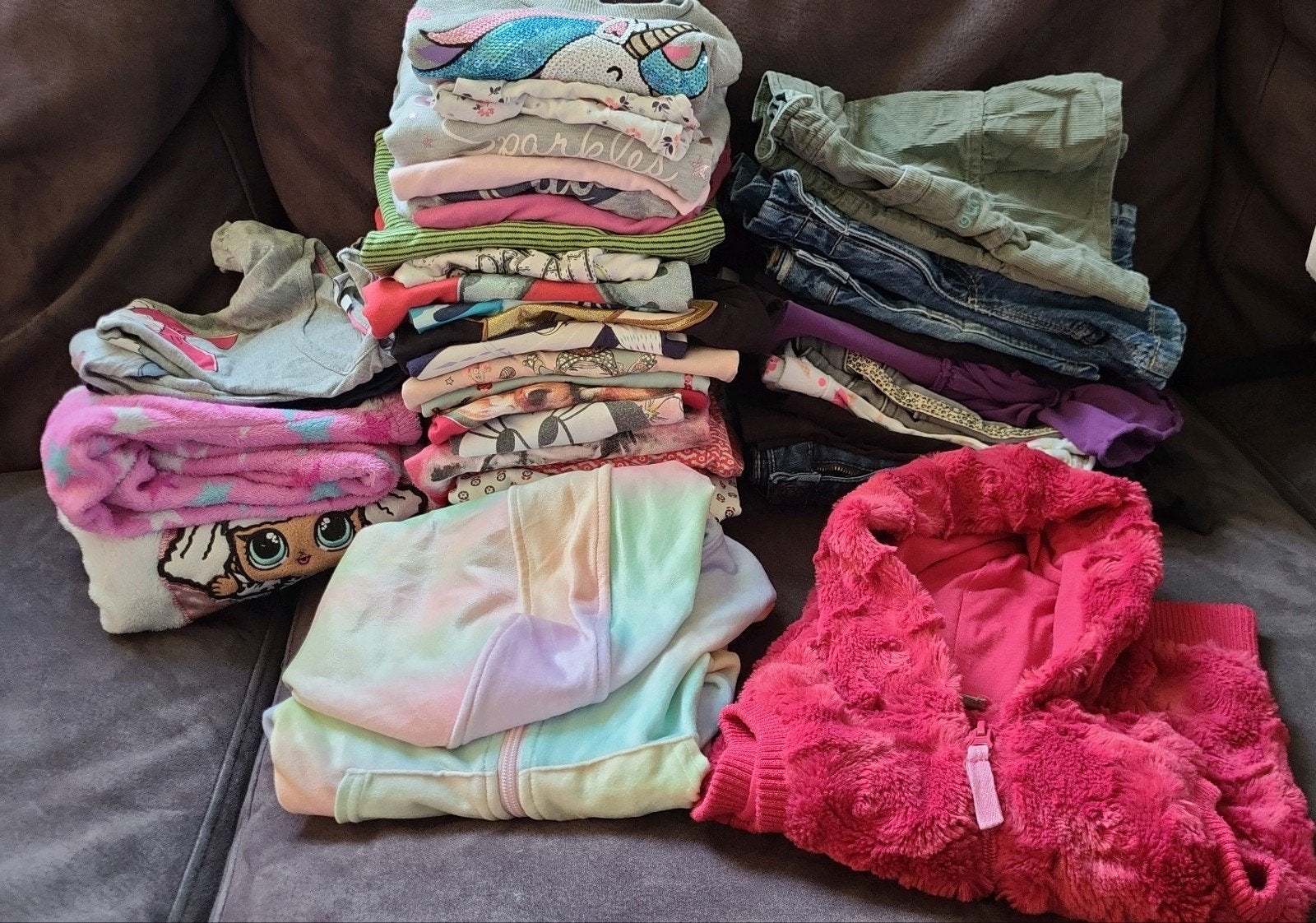 meisjes pakket kleding maat 116 en 122, Ophalen, Zo goed als nieuw, Maat 116