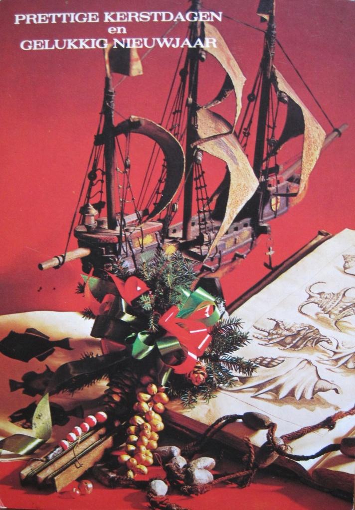 Kerst - Prettige Kerstdagen met scheepje, Verzenden, 1960 tot 1980, Gelopen, Overige thema's