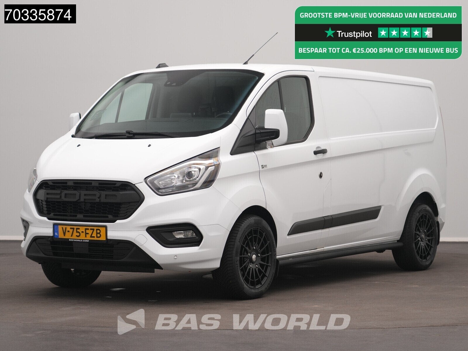 Ford Transit Custom 130PK L2H1 LED Airco Cruise Camera Parke, Euro 6, 4 cilinders, Wit, Bedrijf