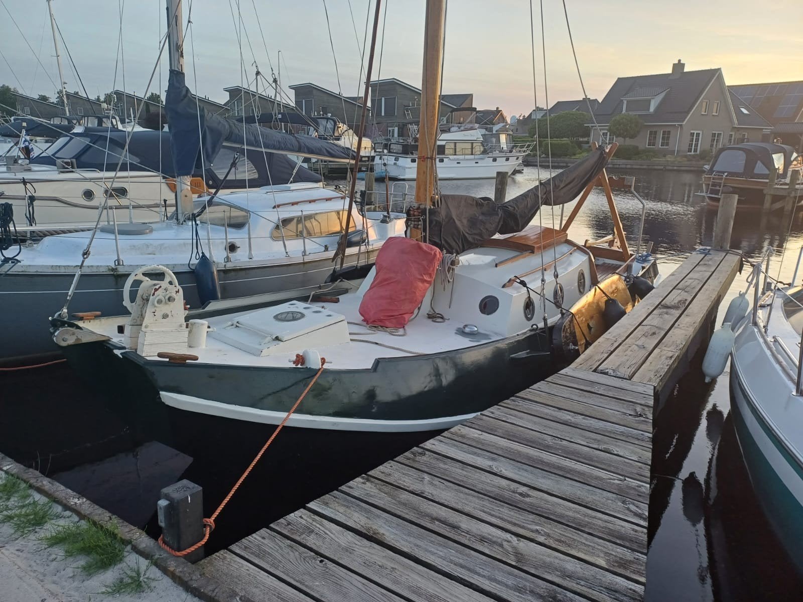Huitema platbodem, Watersport en Boten, Platbodems, Gebruikt, Schouw, Staal, Zeilen, 1.50 - 1.70 meter, Diesel, Binnenboordmotor