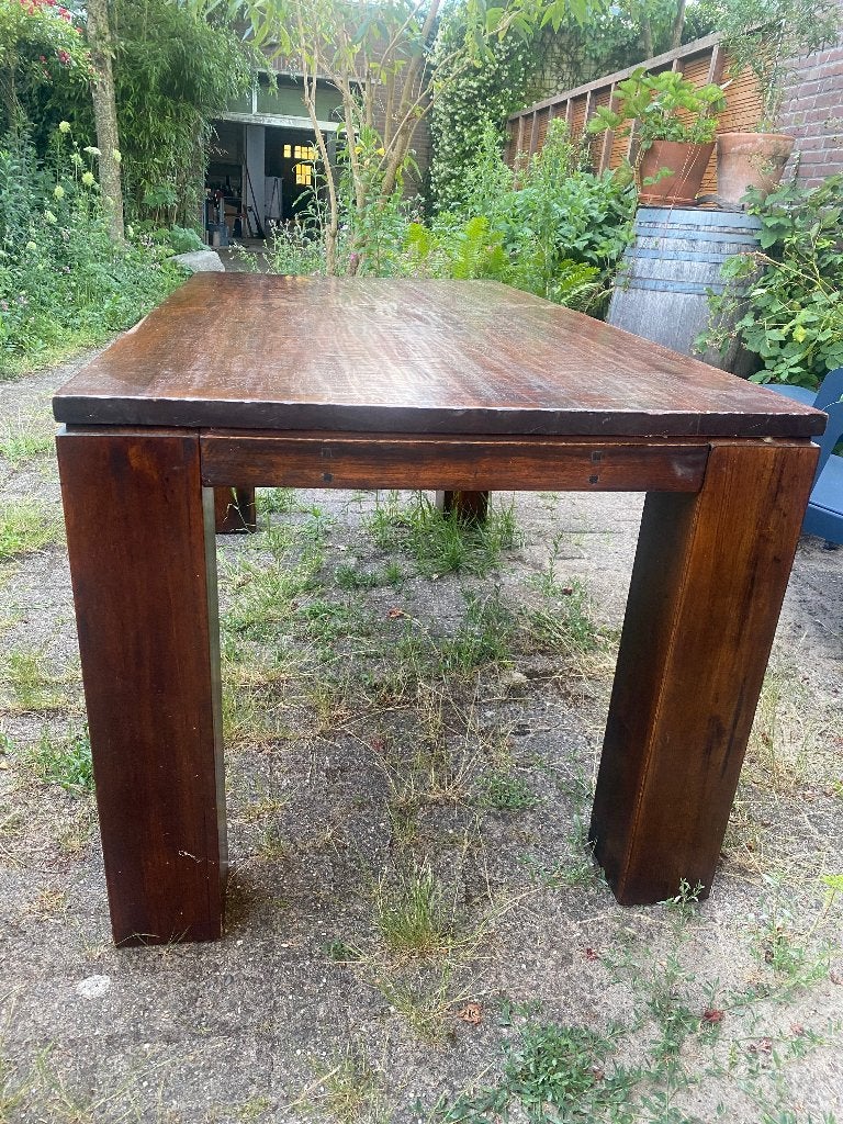 Gratis eettafel teak, Ophalen, Gebruikt, 50 tot 100 cm, Teakhout