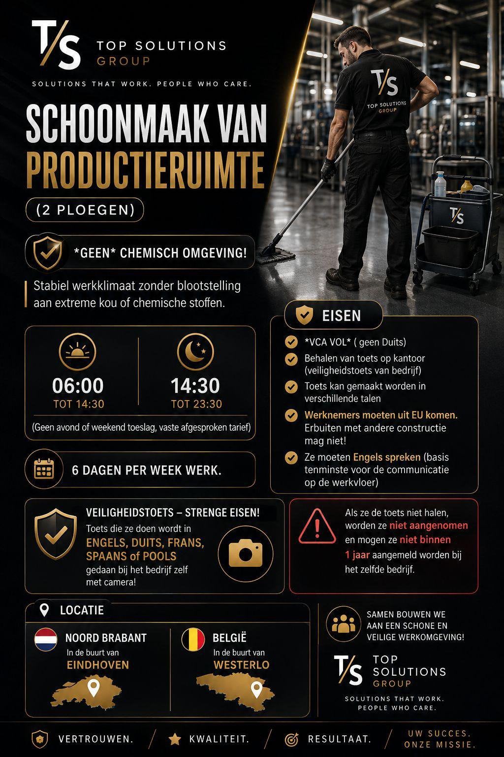 Schoonmakers gezocht! Loondienst!, Eén persoon