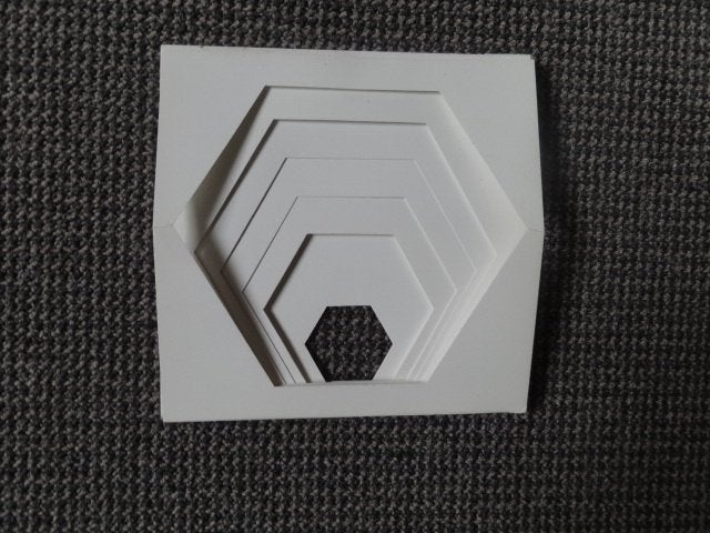 Paul Ibou (1939-2023) Multiple 4 season card, 16 x 16 cm., Antiek en Kunst, Verzenden, Object, Wit, Papier/karton