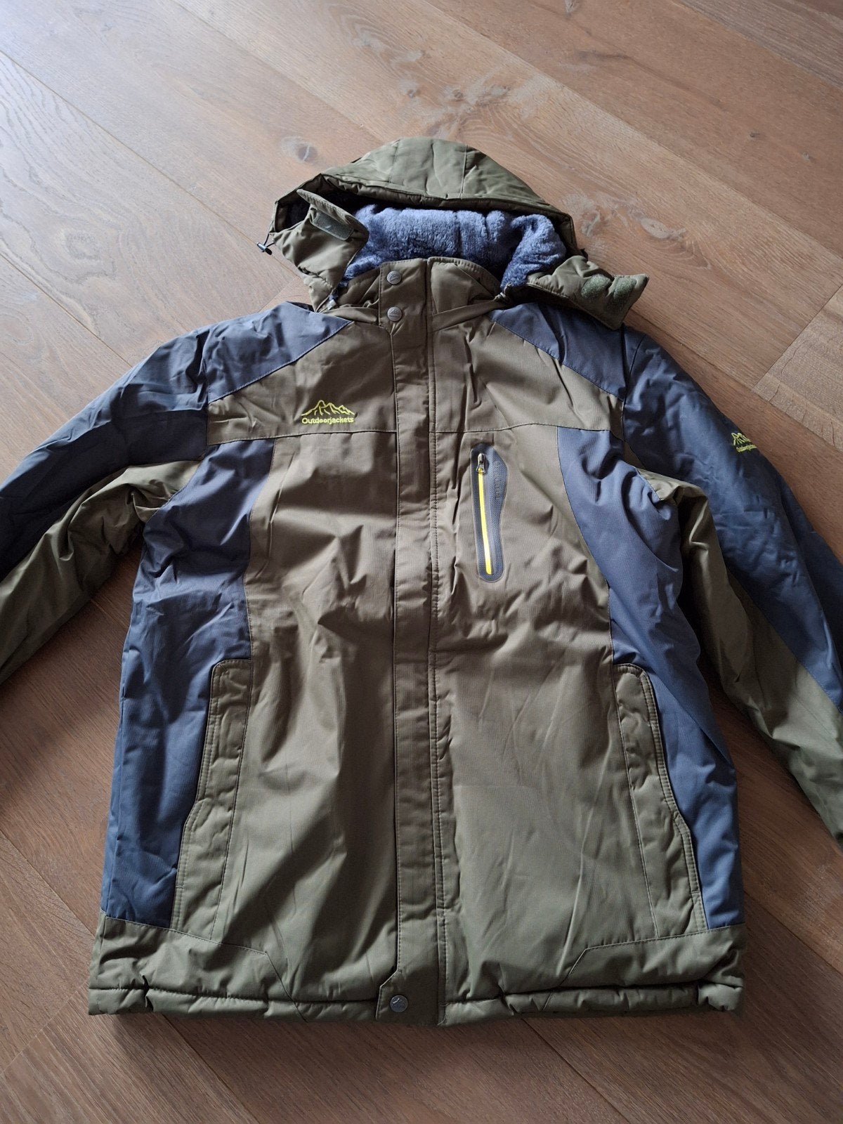 warme winterjas NIEUW maat L kleur kaki/grijs, Ophalen of Verzenden, Nieuw, Maat 52/54 (L)