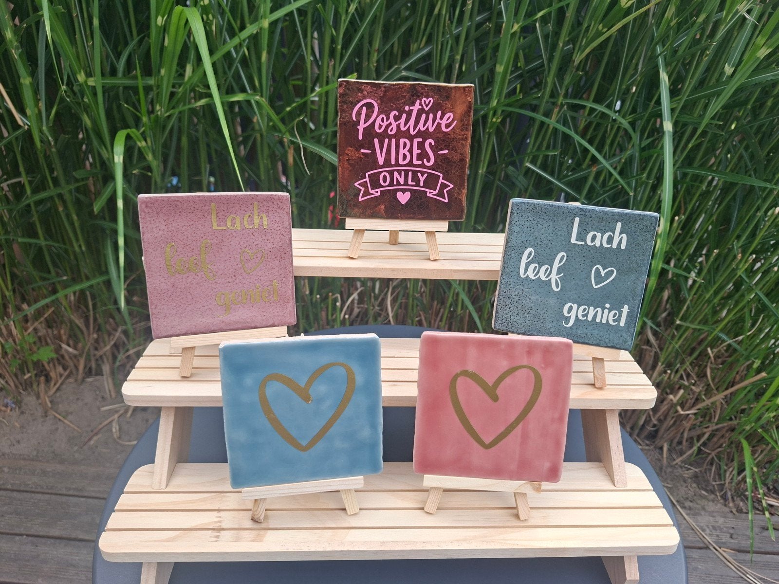 Decoratieve tegeltjes met spreuk, Ophalen of Verzenden