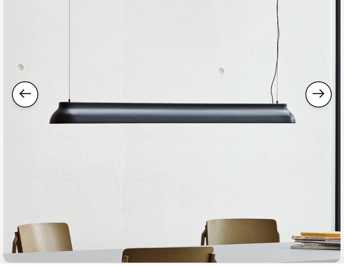 HAY PC Linear lamp zwart - Design hanglamp, Ophalen, Zo goed als nieuw, Metaal, Minder dan 50 cm