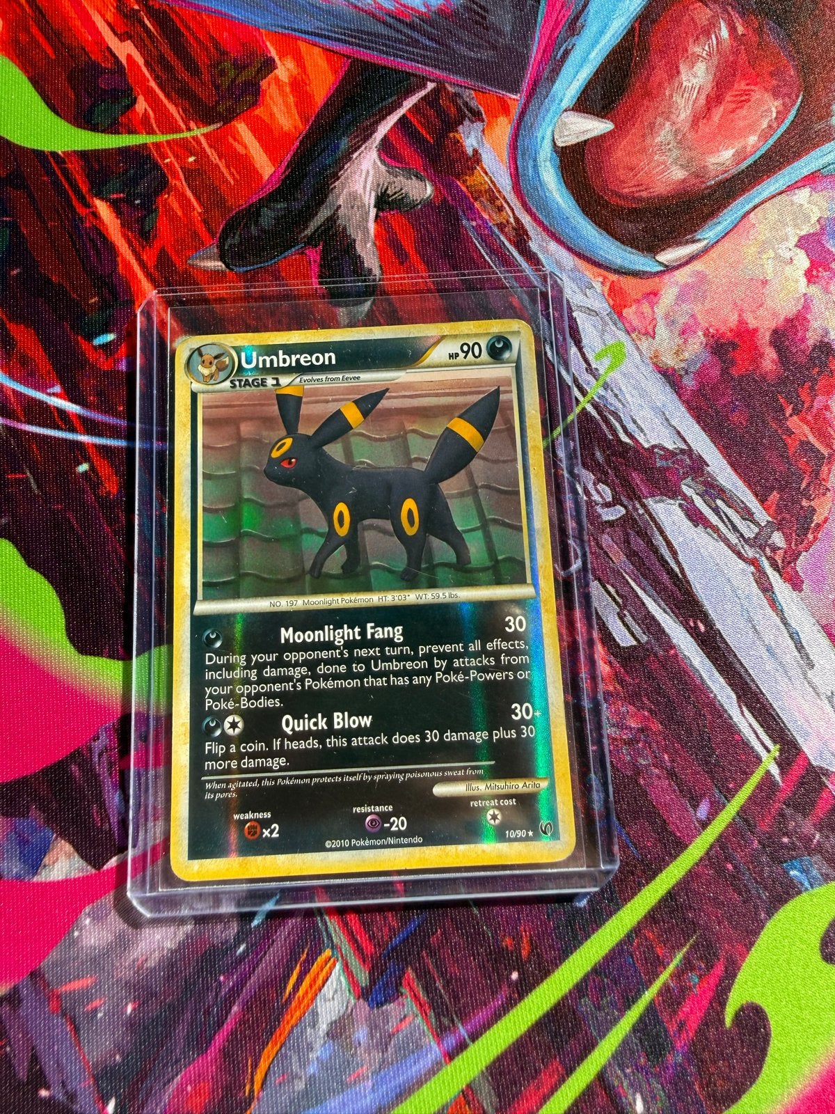 Umbreon Pokémon kaart - Zeldzaam en in topconditie!, Ophalen of Verzenden, Zo goed als nieuw, Losse kaart