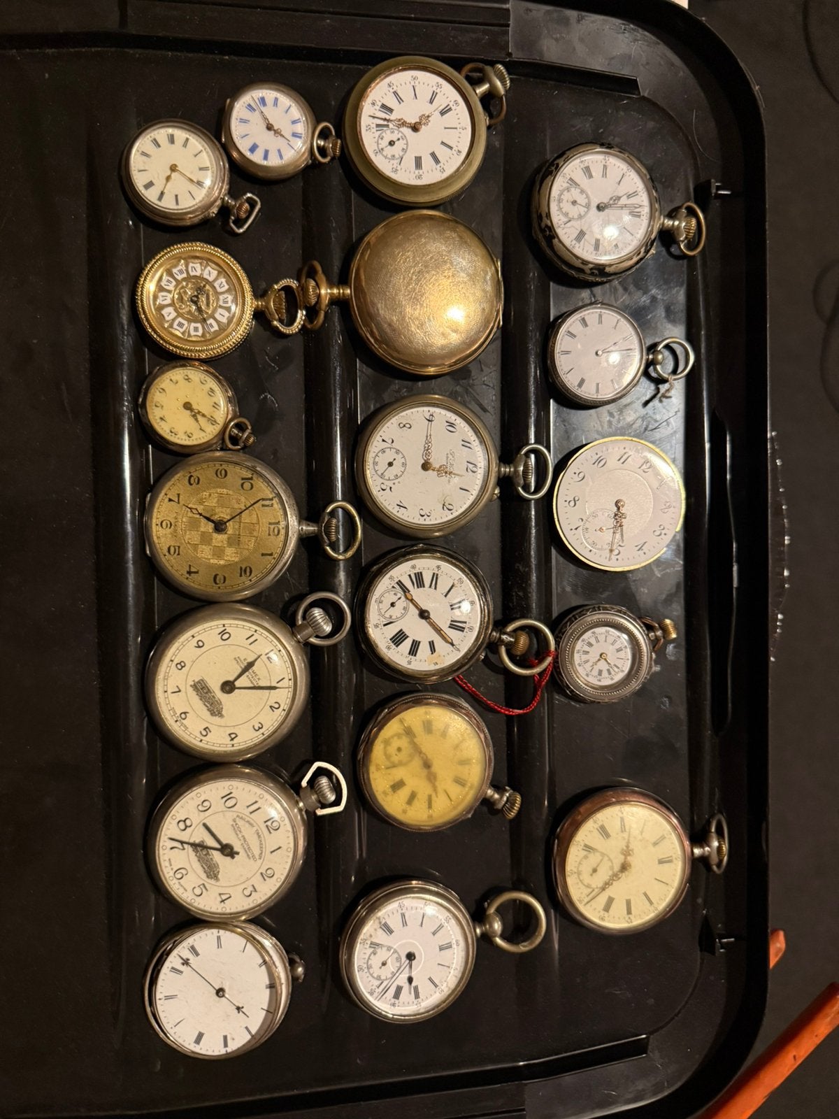 Verzameling 19x zakhorloges, Ophalen of Verzenden, Staal, Overige merken, 1960 of later
