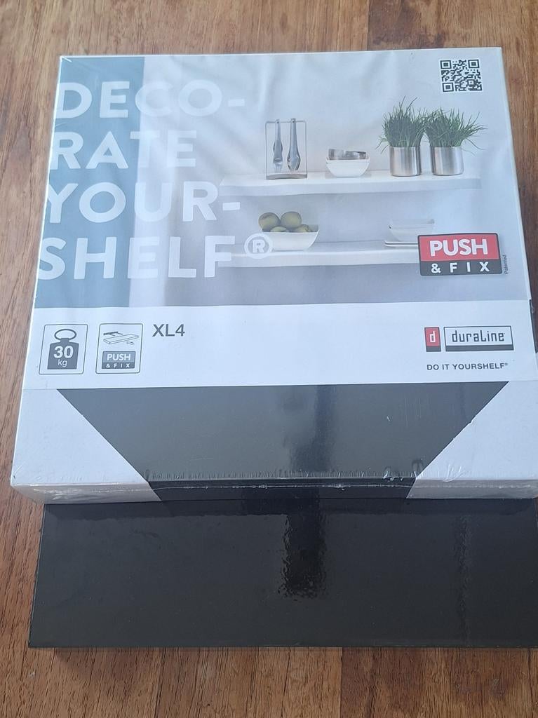 Duraline XL4 Glanzend Zwart Wandplank - Nieuw in verpakking, Huis en Inrichting, Woonaccessoires | Wandplanken en Boekenplanken