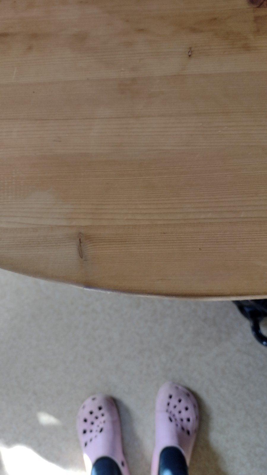 Blank Eiken Uitschuifbare Eettafel - Deels Gelakt, Gebruikt, 100 tot 150 cm, Eikenhout, Ophalen of Verzenden