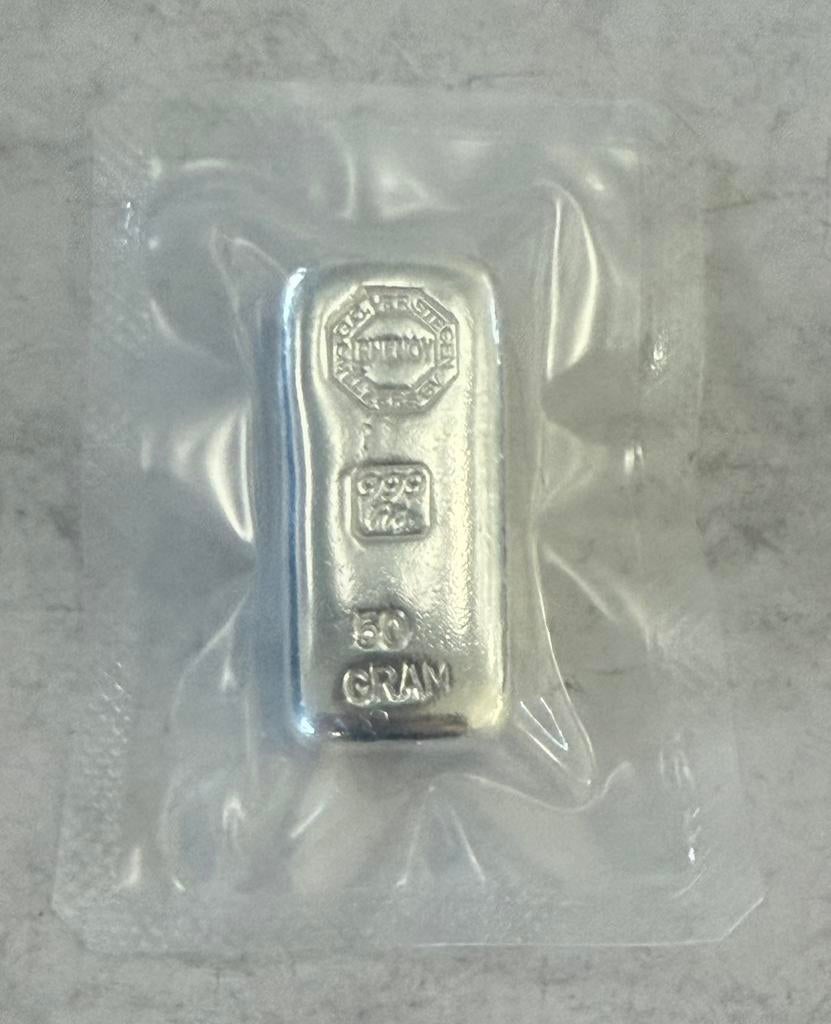 50 gram zilver GC Verstegen BV / 999 zilver., Ophalen of Verzenden, Zilver