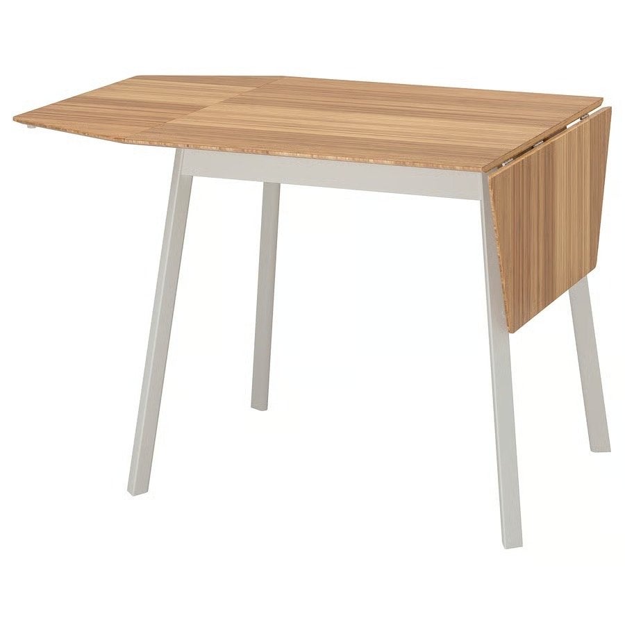 IKEA PS 2012 eettafel/bureau - bamboe - uitklapbaar, Ophalen, 100 tot 150 cm, 50 tot 100 cm, Zo goed als nieuw